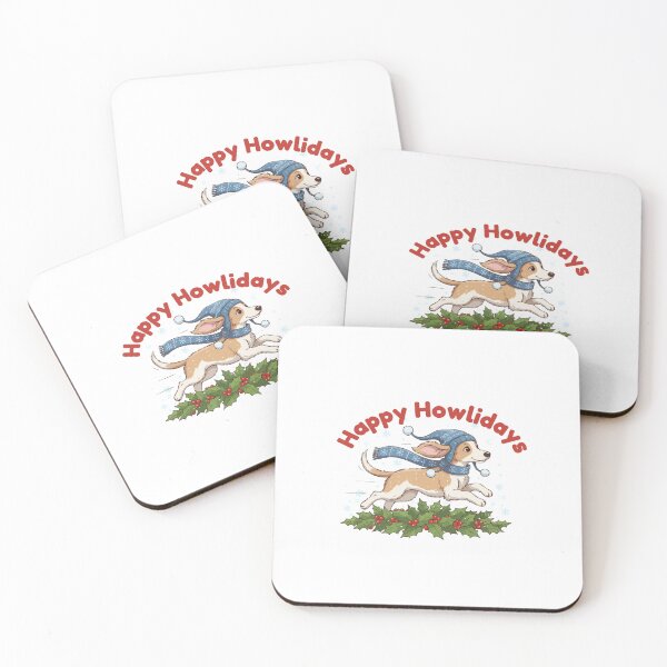 Item preview, Happy Howlidays Longdog – Cute Christmas Dog in Winter Scarf designed and sold by The Real Life Symphony.