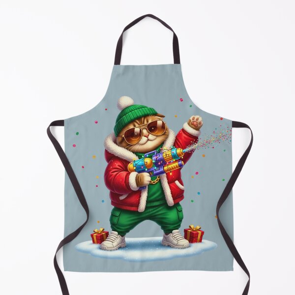Item preview, Funny Cat with Confetti Gun | Cool Christmas Party Cat | Festive Kitty with Sunglasses designed and sold by E-SarnEdge.