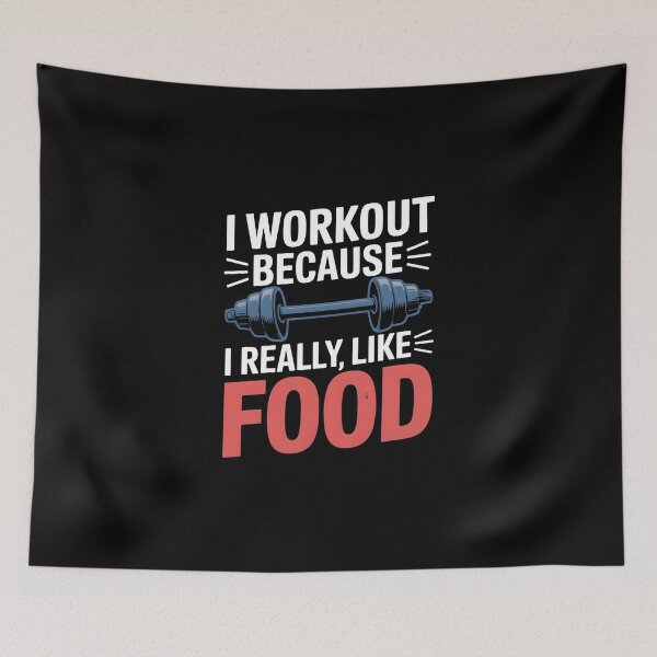 Item preview, I Workout Because I Really Really Like Food - Funny Gym Foodie designed and sold by motivationaltee.