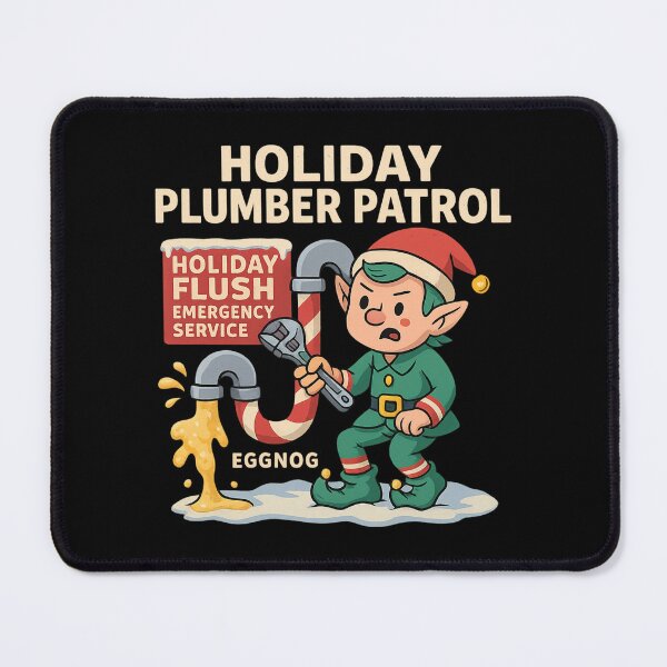 Item preview, Holiday Plumber Patrol – Funny Christmas Plumber Gift Design designed and sold by AddictiveDesign.