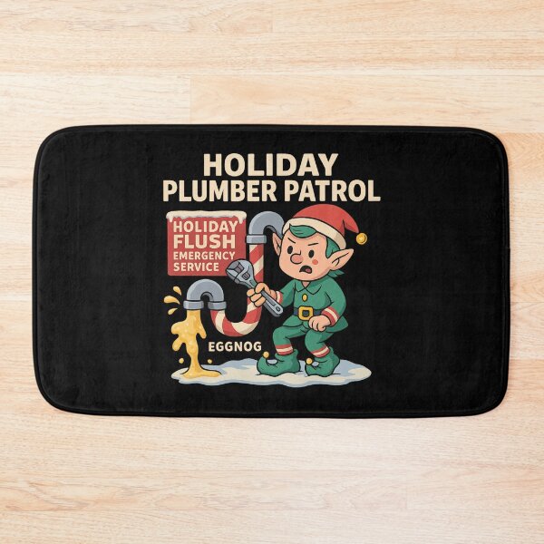 Item preview, Holiday Plumber Patrol – Funny Christmas Plumber Gift Design designed and sold by AddictiveDesign.