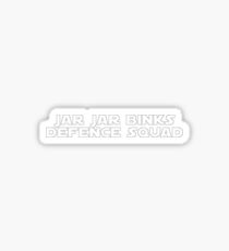 Darth Jar Jar Fan (white, outline) Sticker