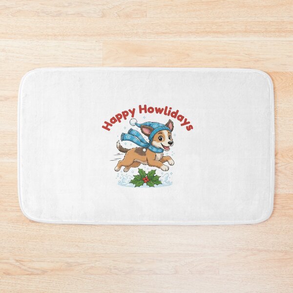 Item preview, Happy Howlidays Lurcher – Cute Christmas Dog in Winter Scarf designed and sold by The Real Life Symphony.