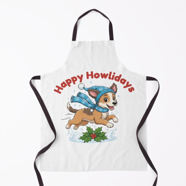 Item preview, Happy Howlidays Lurcher – Cute Christmas Dog in Winter Scarf designed and sold by The Real Life Symphony.