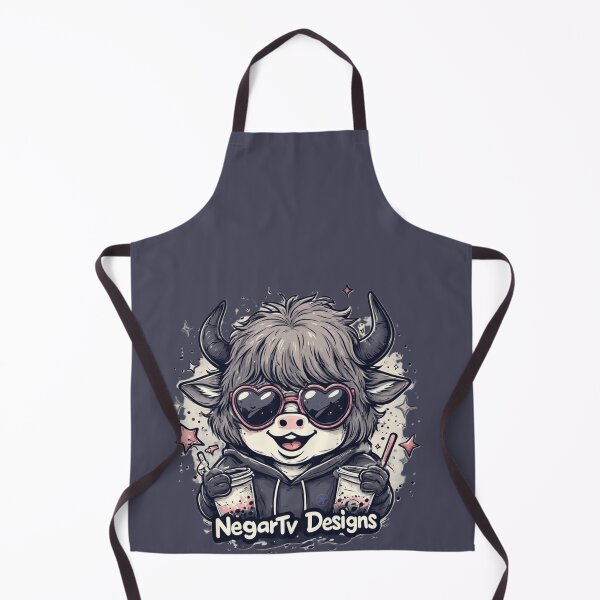 Item preview, Kawaii Yak Girl with Bubble Tea – Cute Soft Grunge Aesthetic Art by NegarTv Designs designed and sold by NegarTv Designs.