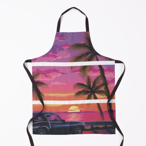 Item preview, 80s Retrowave Sunset on the Beach with Car designed and sold by CasperArtShop.