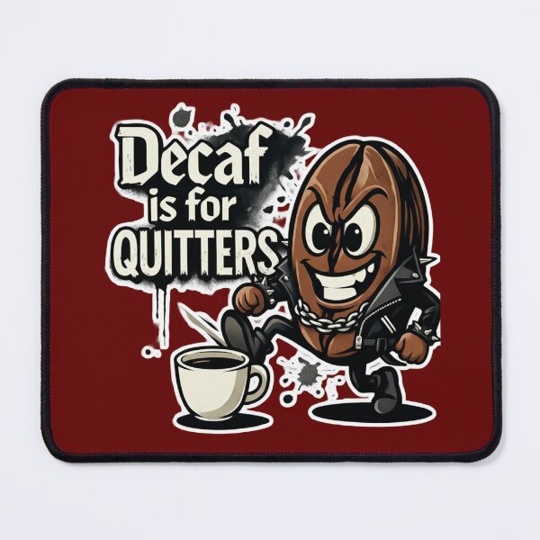 Item preview, Decaf Is For Quitters-Caffeine Junkie Anti-Decaf designed and sold by PunStitch.