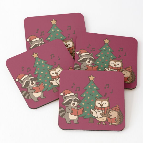 Item preview, Cute Christmas Caroling Animals designed and sold by PawticleStudio.
