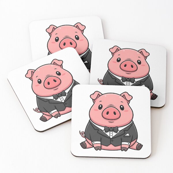 Item preview, Dapper Pig in a Tuxedo Cartoon Illustration designed and sold by k3rstman1.