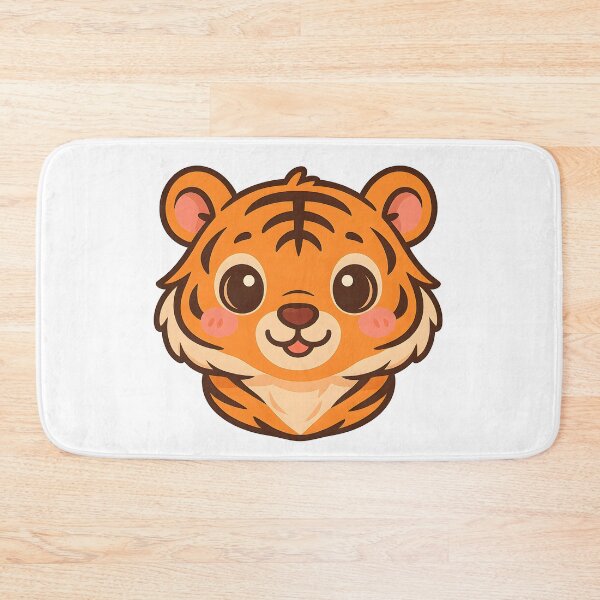 Item preview, Cute Kawaii Tiger Face – Adorable Animal Design designed and sold by darkan1.