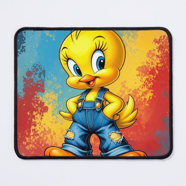 Item preview, Yellow Bird in Denim Overalls Pop Art designed and sold by AnimalAirtistry.