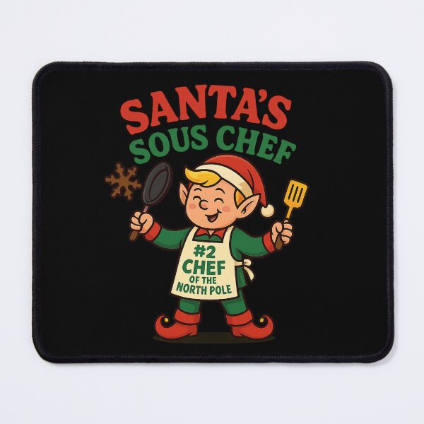 Item preview, Santa’s Sous Chef – Funny Christmas Cooking Elf Design designed and sold by AddictiveDesign.