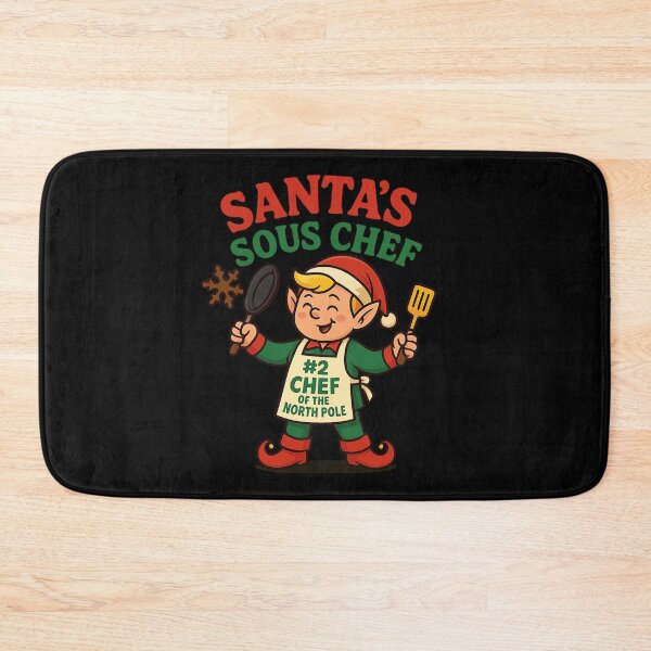 Item preview, Santa’s Sous Chef – Funny Christmas Cooking Elf Design designed and sold by AddictiveDesign.