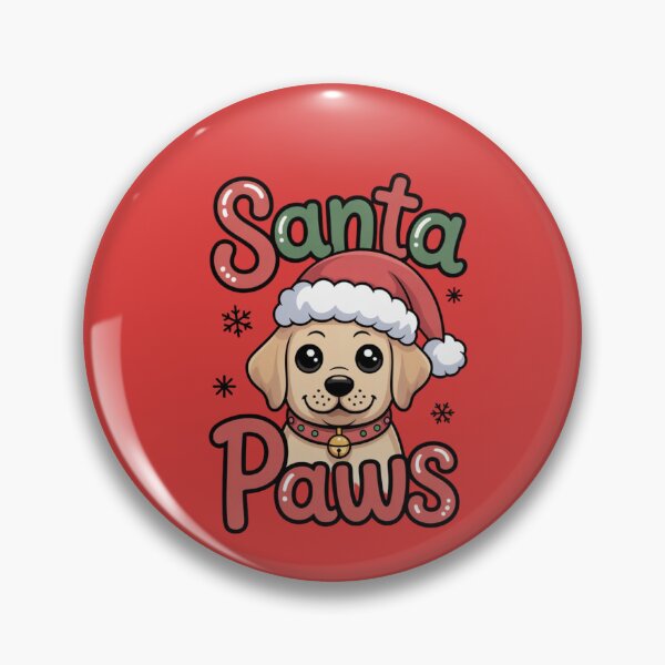Item preview, Santa Paws – Cute Christmas Puppy in Santa Hat - Golden Retriever designed and sold by Designorado.