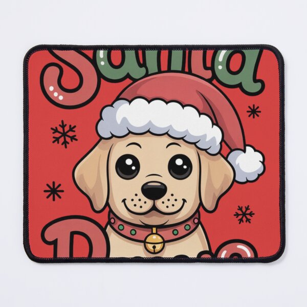 Item preview, Santa Paws – Cute Christmas Puppy in Santa Hat - Golden Retriever designed and sold by Designorado.
