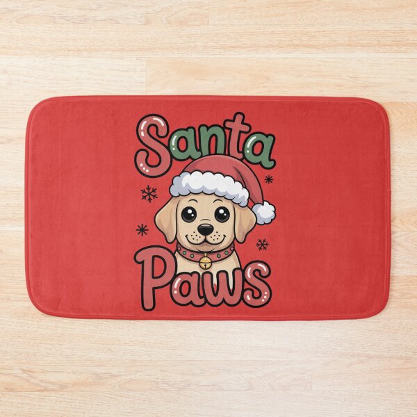 Item preview, Santa Paws – Cute Christmas Puppy in Santa Hat - Golden Retriever designed and sold by Designorado.