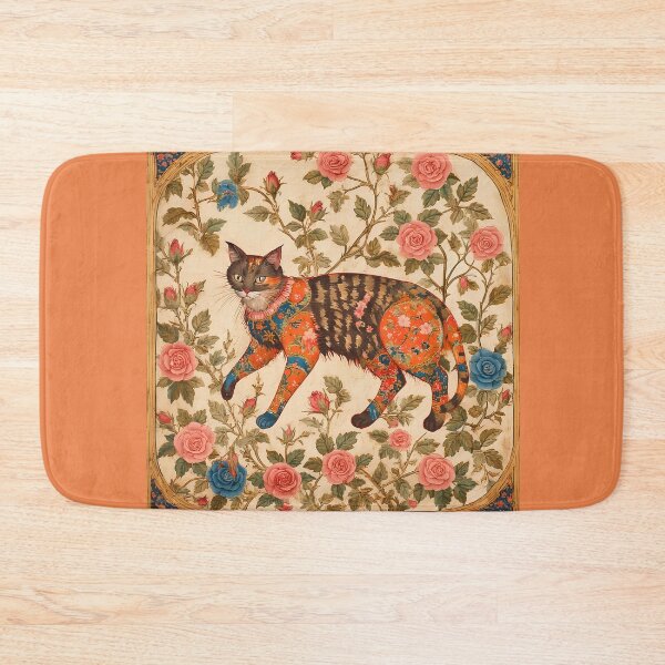 Item preview, A medieval cat among fantastical roses. designed and sold by Natalia-Vlad.