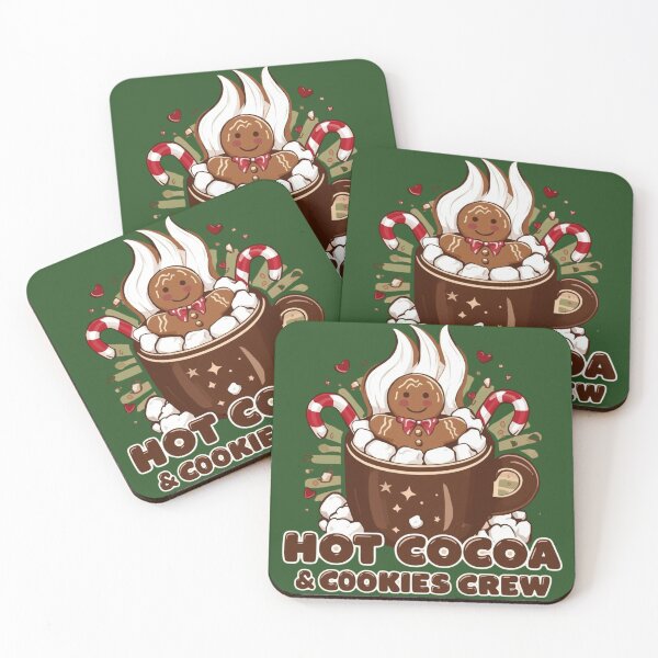 Item preview, Cute Hot Cocoa and Gingerbread Cookies Crew Christmas Design designed and sold by ArtBySylvia.