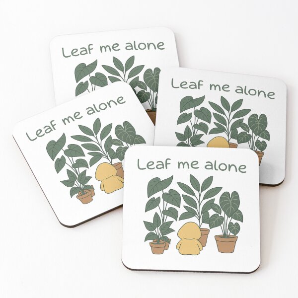 Item preview, Leaf Me Alone – Funny Plant Pun Design designed and sold by Prints Off Whales.