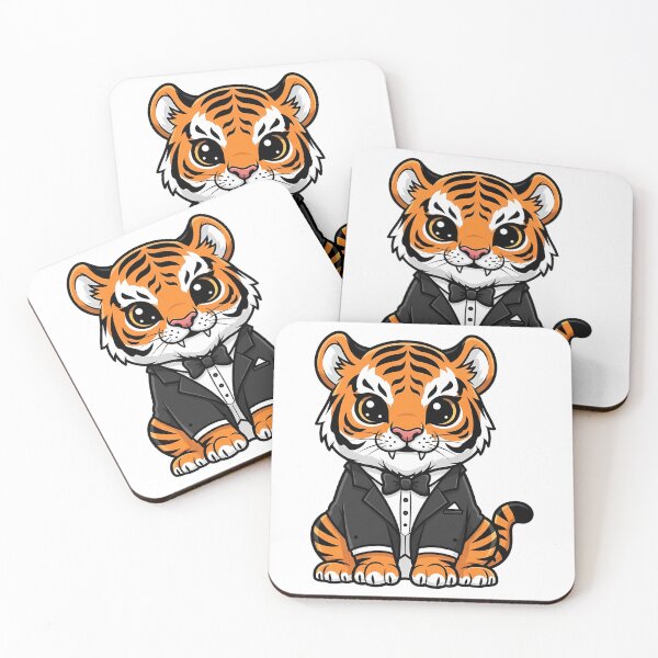 Item preview, Cute Dapper Tiger in Tuxedo Illustration designed and sold by k3rstman1.