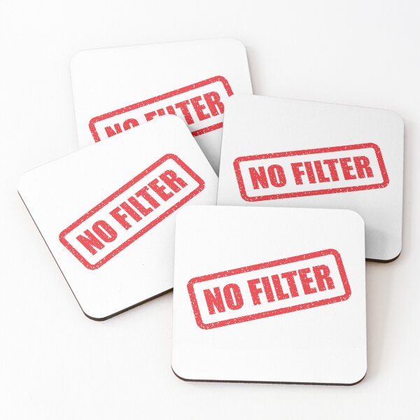 Item preview, NO FILTER Stamp Graphic – Bold Distressed Text designed and sold by RetroChill.