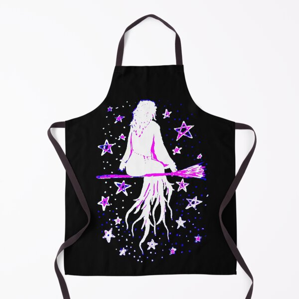 Item preview, Pink Drawing of a Witch on Broomstick designed and sold by Knight and Witch.