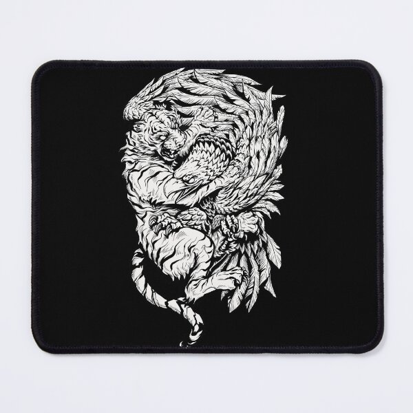 Item preview, Tiger vs Eagle Tattoo Style Hand-drawn Illustration designed and sold by JOTCH.art.