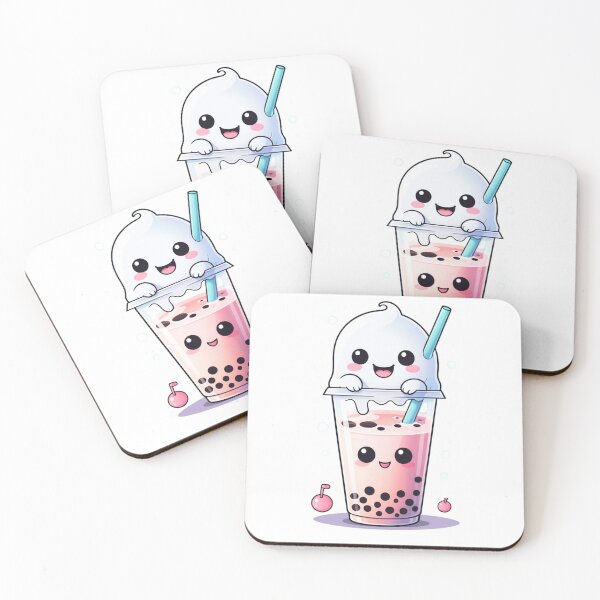 Item preview, A cute ghost sitting on a drink designed and sold by thearttruck101.