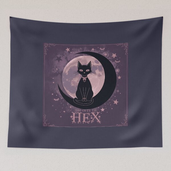 Item preview, Too Cute To Hex Cat designed and sold by MakarenaCreate.