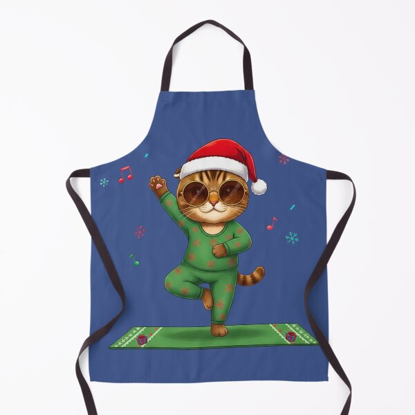 Item preview, Christmas Yoga Cat | Cute Cat in Tree Pose | Festive Holiday Zen Kitty designed and sold by E-SarnEdge.
