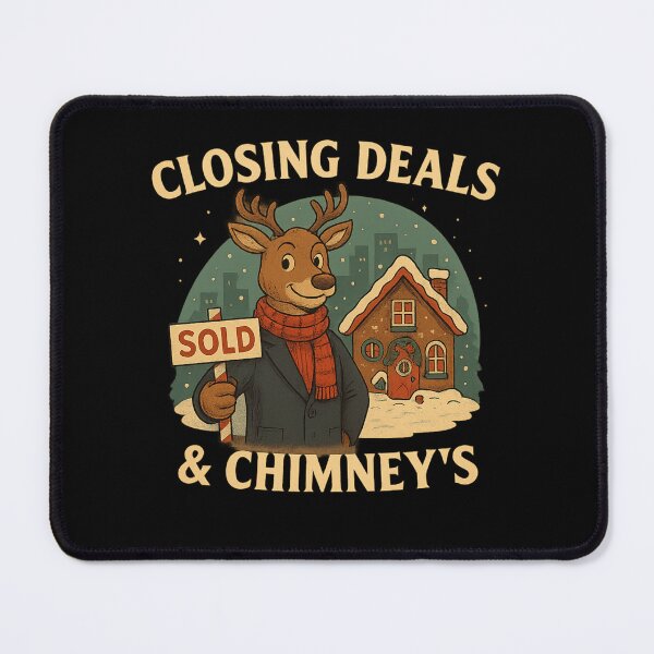 Item preview, Closing Deals and Chimneys – Funny Christmas Realtor Gift Design designed and sold by AddictiveDesign.