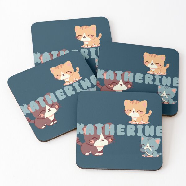 Item preview, Cute Cats and Name Katherine – Kawaii Personalized Design designed and sold by karolinahinc.