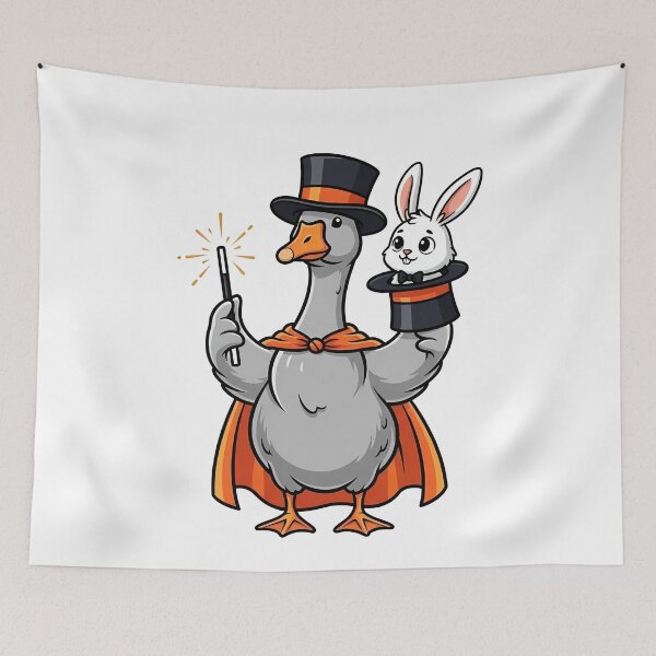 Item preview, The Amazing Magician Goose & Bunny Show Graphic designed and sold by k3rstman1.