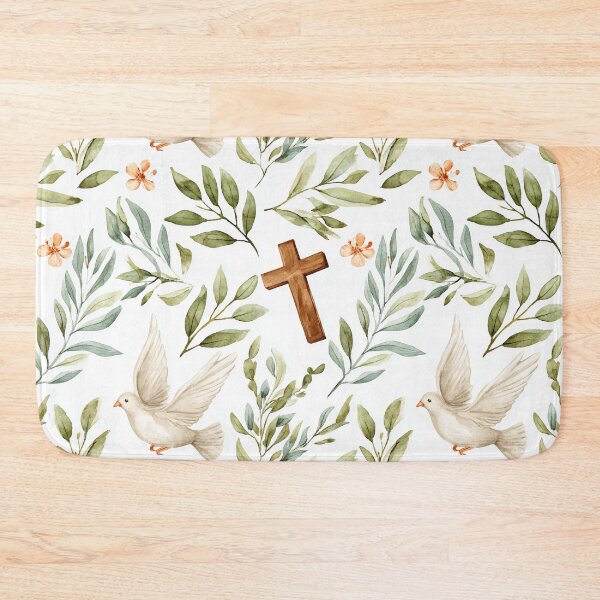 Item preview, Christian Symbolism Pattern, Doves, Crosses, and Leaves designed and sold by Alaska Magick.