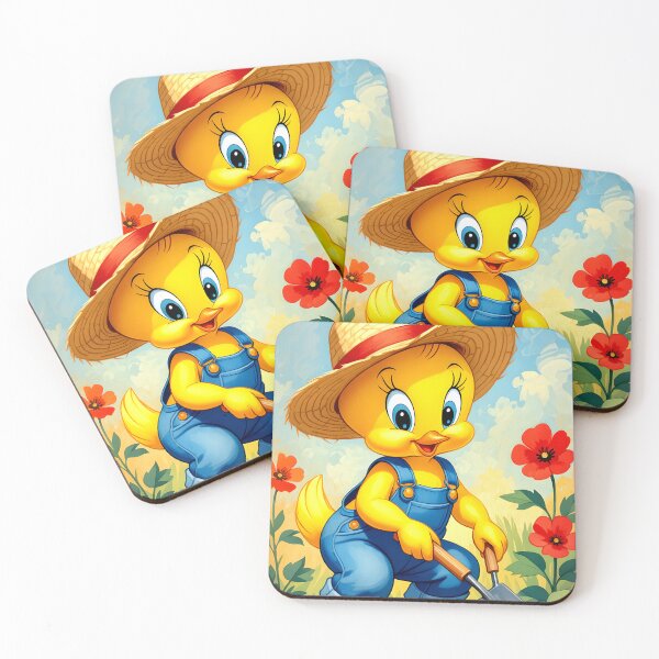 Item preview, Yellow Bird Gardener in Straw Hat   designed and sold by AnimalAirtistry.