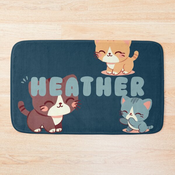 Item preview, Cute Cats and Name Heather – Kawaii Personalized Design designed and sold by karolinahinc.