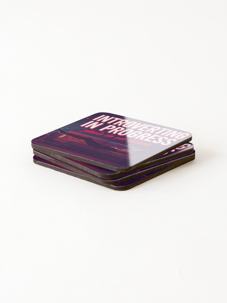 Thumbnail 4 of 5, Coasters (Set of 4), Introverting In Progress designed and sold by MakarenaCreate.