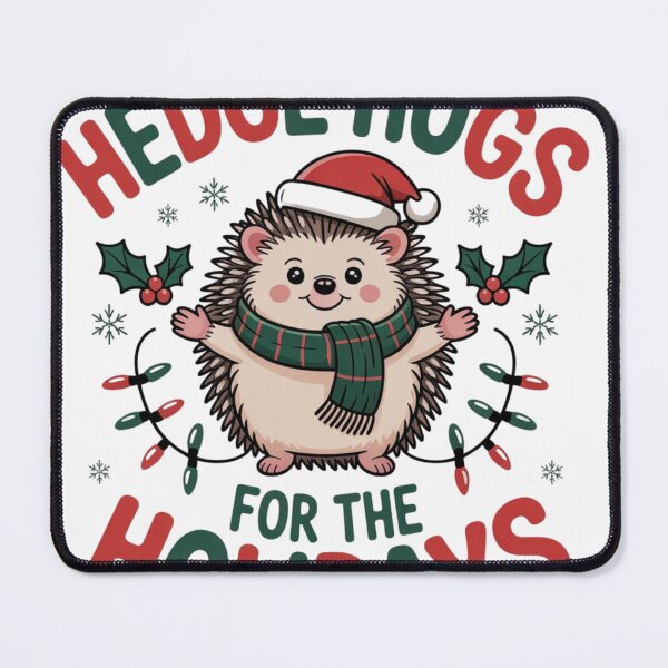 Item preview, Hedge Hugs for the Holidays – Cute Christmas Hedgehog Design designed and sold by Designorado.