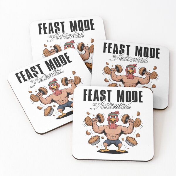Item preview, Feast Mode Activated Funny Gym Turkey Shirt designed and sold by Lovely-Tees.