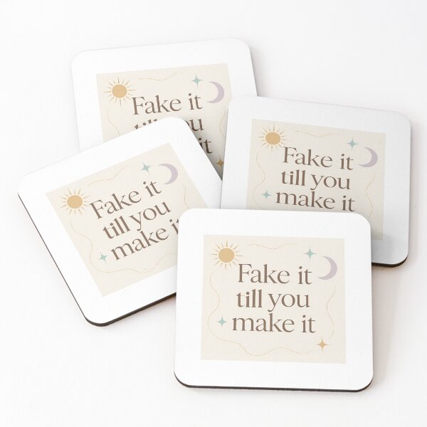 Item preview, Fake it till you make it manifesting quotes designed and sold by -ouij.