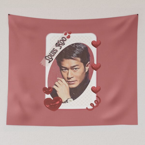 Item preview, Louis Koo Chinese Actor Cdrama Chinese Entertainment Card Red Aesthetic Collage Design designed and sold by AJUNICE STUDIO.