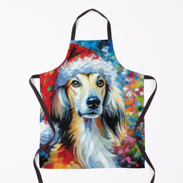Item preview, Saluki with Santa Hat designed and sold by MyCozyCorner24.
