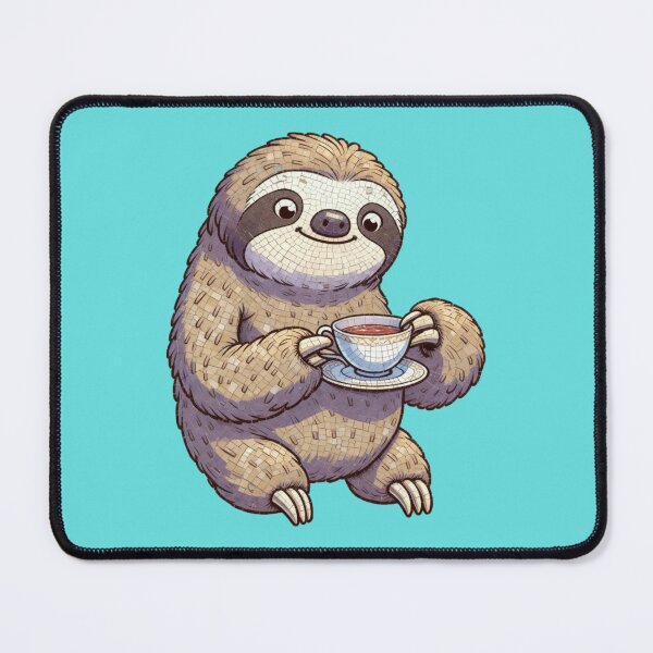 Item preview, Sloth With a Cup of Tea - Mosaic Effect designed and sold by MyCozyCorner24.