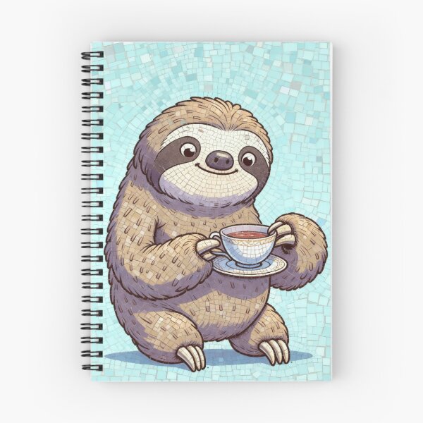 Item preview, Sloth With a Cup of Tea - Mosaic Effect designed and sold by MyCozyCorner24.
