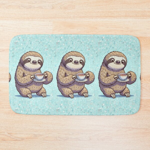 Item preview, Sloth With a Cup of Tea - Mosaic Effect designed and sold by MyCozyCorner24.