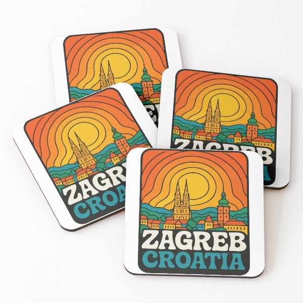Item preview, Zagreb Croatia Retro Trippy Art designed and sold by TomFrontierArt.
