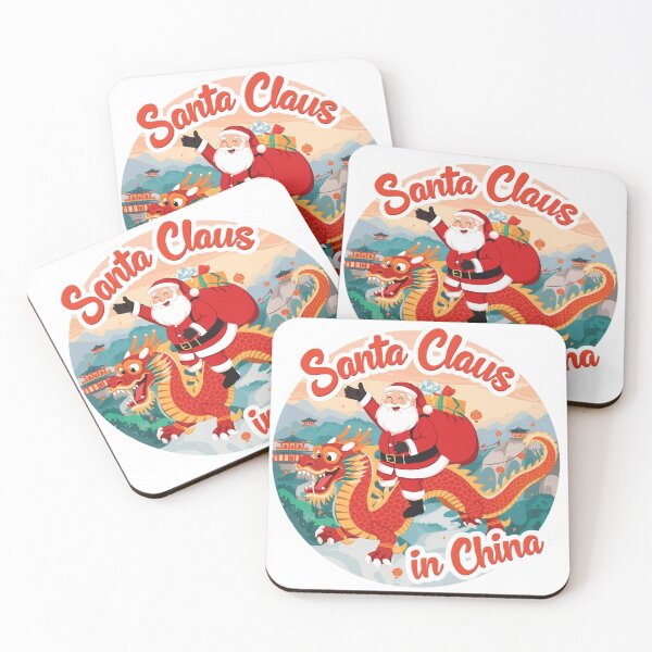 Item preview, Merry Christmas – Santa Claus in China Riding a Dragon designed and sold by AndrewYoko.