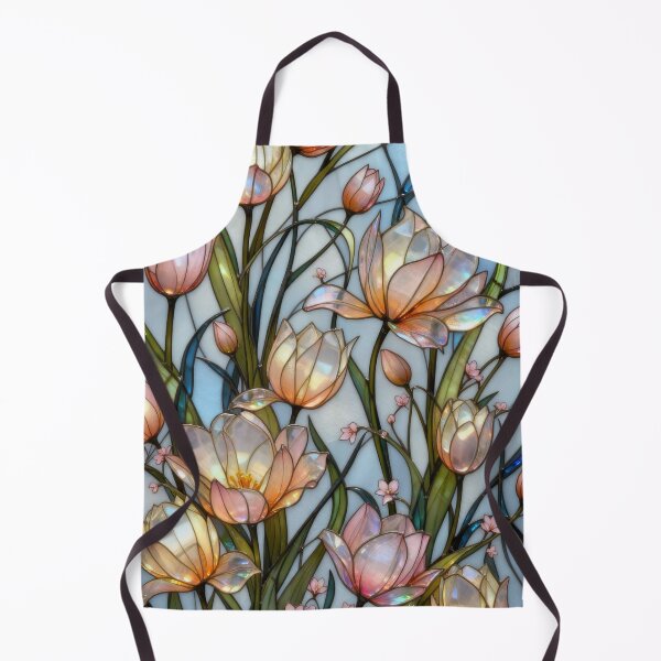 Aperçu de l'œuvre Tulipes en vitrail pastel créée et vendue par MyCozyCorner24.