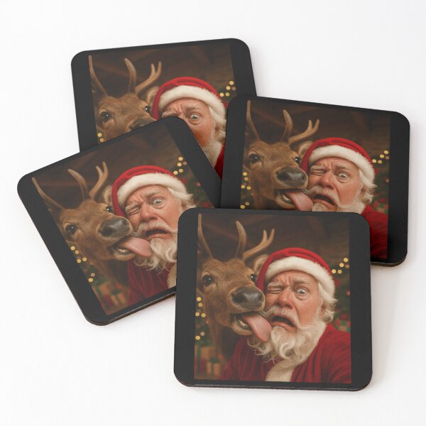 Item preview, Santa Selfie Reindeer Funny Christmas designed and sold by WeFineMost.