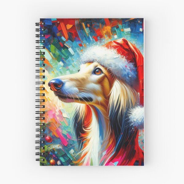 Item preview, Saluki with Santa Hat designed and sold by MyCozyCorner24.